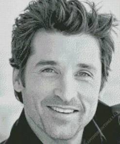 Black And White Patrick Dempsey Diamond Painting
