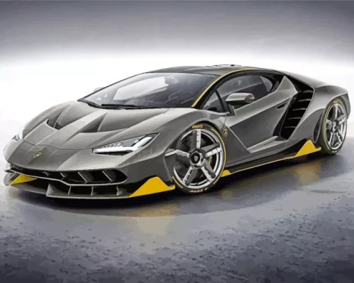 Black And Yellow Lambo Diamond Painting