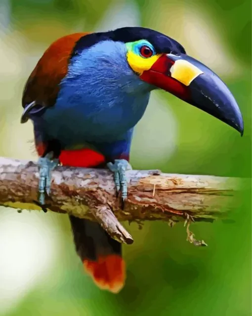 Black Billed Mountain Toucan Diamond Painting