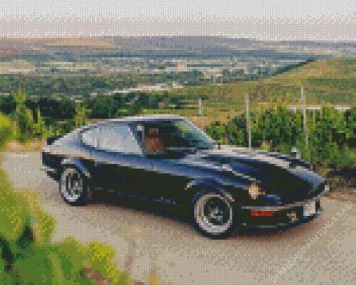 Black Datsun Car Diamond Painting