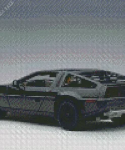 Black Delorean Car Diamond Painting