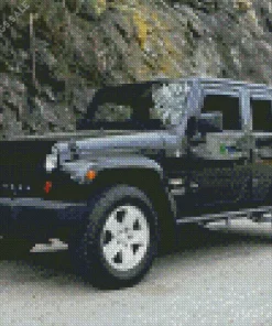 Black Jeep Car Diamond Painting