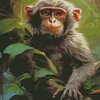 Black Monkey Diamond Painting