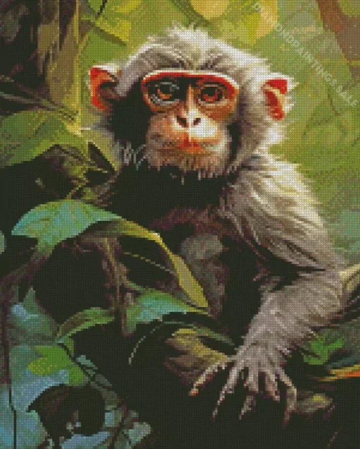 Black Monkey Diamond Painting