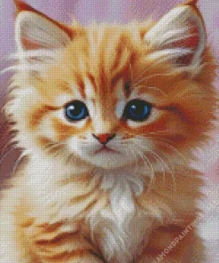 Blonde Kitten Diamond Painting