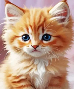 Blonde Kitten Diamond Painting