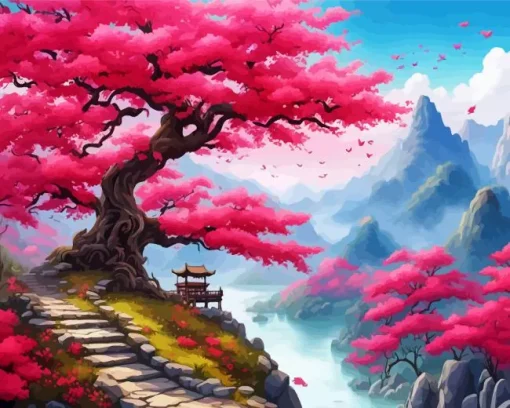 Blossom Landscape Diamond Painting