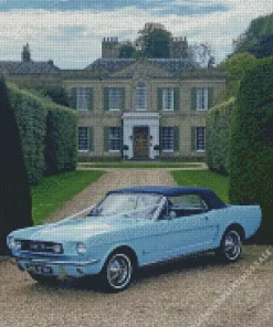 Blue 1960 Ford Mustang Diamond Painting