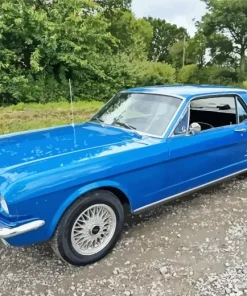 Blue 60s Mustang Diamond Painting