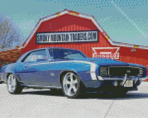 Blue 69 Camaro SS Diamond Painting