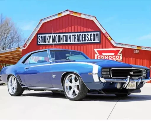 Blue 69 Camaro SS Diamond Painting