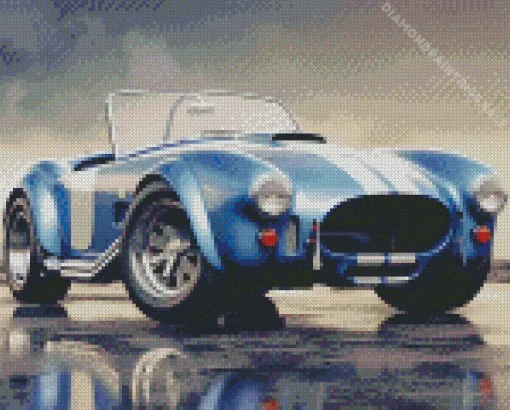 Blue AC Cobra Car Diamond Painting