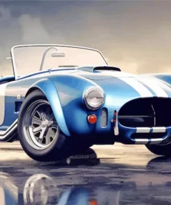 Blue AC Cobra Car Diamond Painting