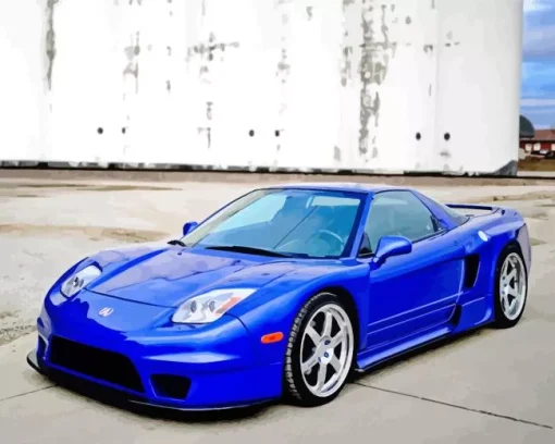Blue Acura NSX Sport Car Diamond Painting