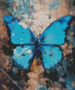 Blue And Black Butterfly Art Diamond Painting