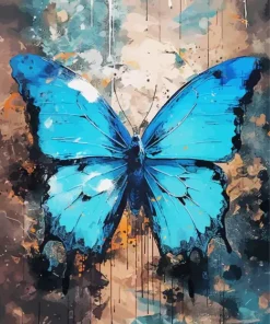 Blue And Black Butterfly Art Diamond Painting