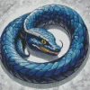 Blue And Black Snake Diamond Painting