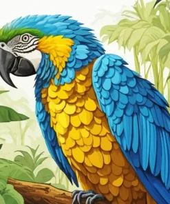 Blue And Gold Macaw Bird Diamond Painting