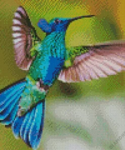 Blue And Green Hummingbird Diamond Painting