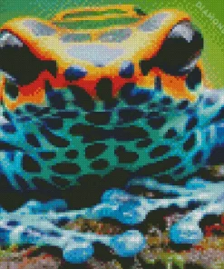 Blue And Orange Frog Diamond Painting