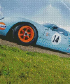 Blue And Orange GT40 Car Diamond Painting