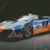 Blue And Orange Racing Car Diamond Painting