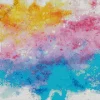 Blue And Pink And Yellow Art Diamond Painting