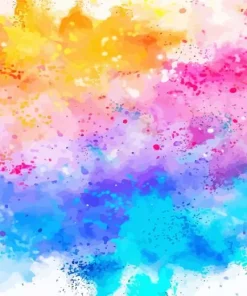 Blue And Pink And Yellow Art Diamond Painting