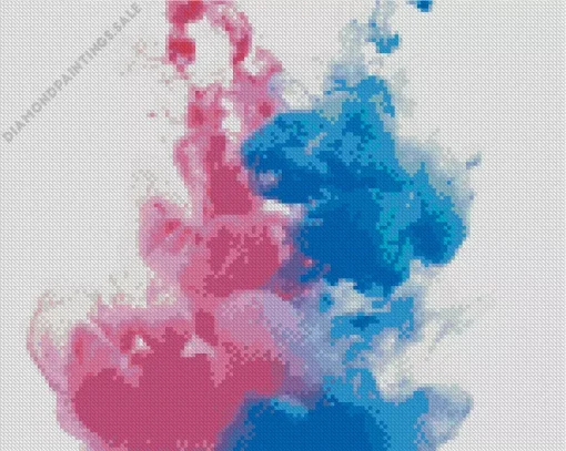 Blue And Pink Smoke Diamond Painting
