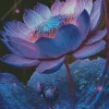 Blue And Purple Lotus Flower Diamond Painting