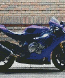 Blue and Purple Motorcycle Diamond Painting