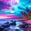 Blue And Purple Sunset Diamond Painting