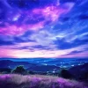 Blue And Purple Sunset Sky Diamond Painting