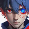 Blue And Red Eyes Diamond Painting