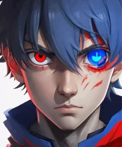 Blue And Red Eyes Diamond Painting