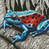 Blue And Red Frog Diamond Painting