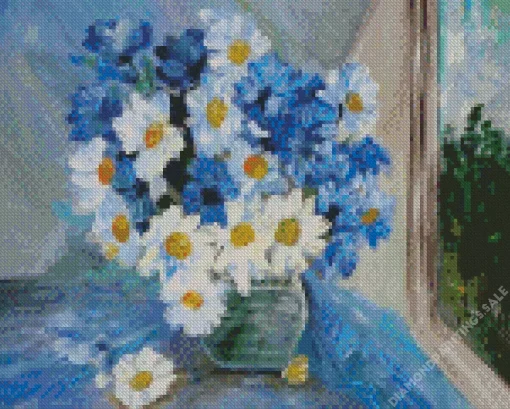 Blue And White Flower Vase Art Diamond Painting