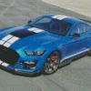 Blue And White Mustang Diamond Painting