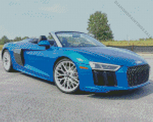 Blue Audi I8 Diamond Painting