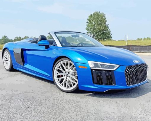 Blue Audi I8 Diamond Painting