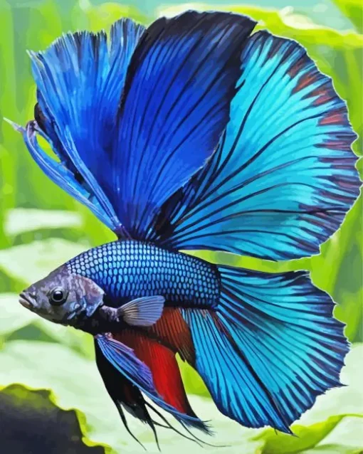 Blue Betta Fish Diamond Painting
