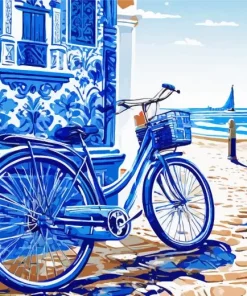 Blue Bike Diamond Painting