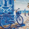 Blue Bike Diamond Painting