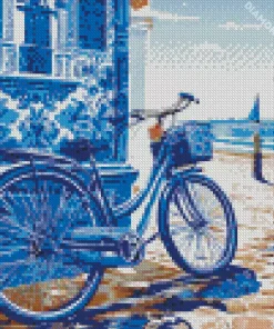 Blue Bike Diamond Painting