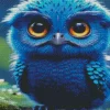 Blue Bird Face Diamond Painting