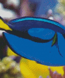 Blue Black And Yellow Fish Diamond Painting