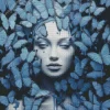 Blue Butterfly Girl Diamond Painting