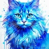 Blue Cat Art Diamond Painting