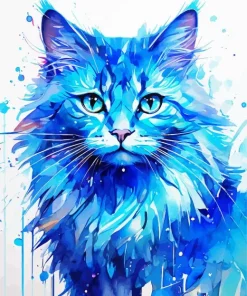 Blue Cat Art Diamond Painting