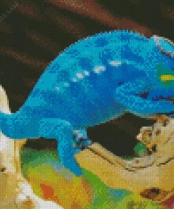 Blue Chameleon Diamond Painting